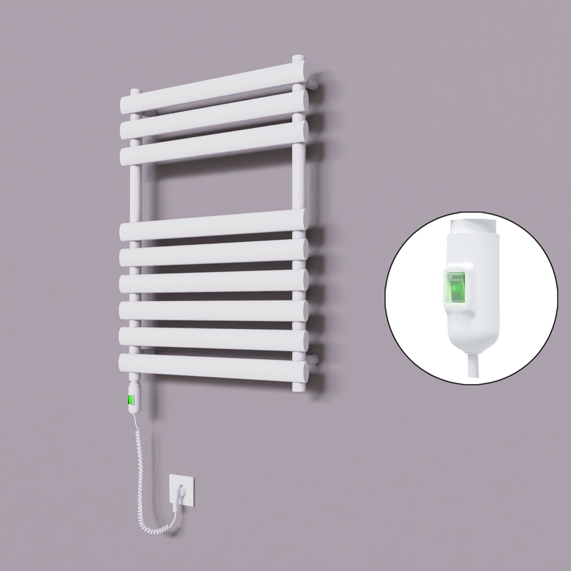 Volga Dekoratif Elektrikli Havlupan 600x800 Beyaz (On/Off Düğmeli) 600W 