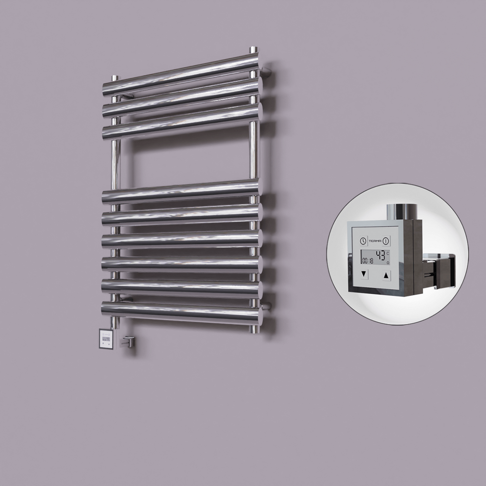 Volga Dekoratif Elektrikli Havlupan 600x800 Krom (KTX3 Termostat) 300W - 1