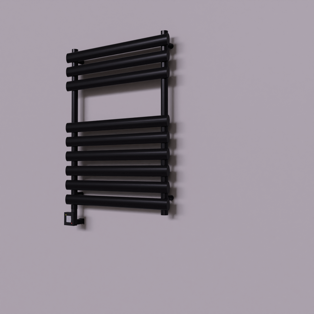 Volga Dekoratif Elektrikli Havlupan 600x800 Siyah (KTX1 Termostat) 600W - 1