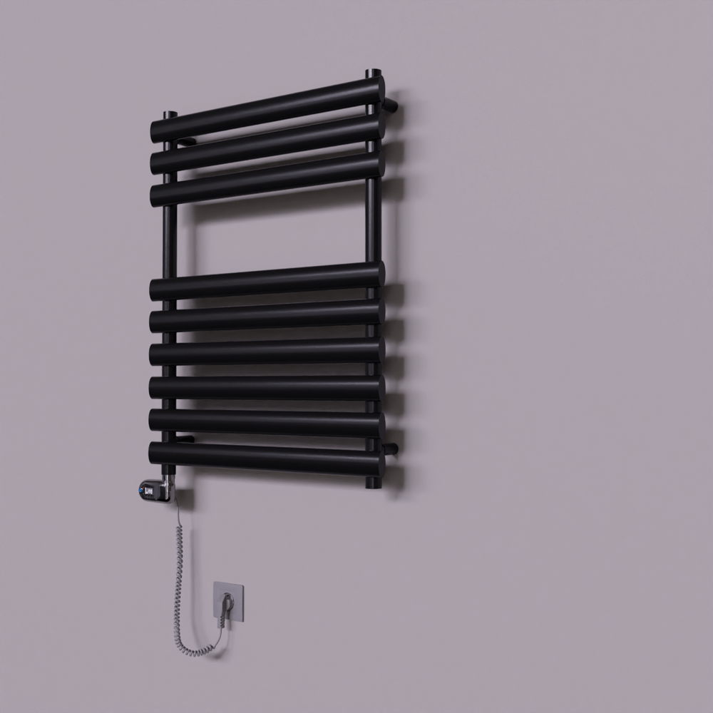 Volga Dekoratif Elektrikli Havlupan 600x800 Siyah (Thesis Termostat) 600W - 1