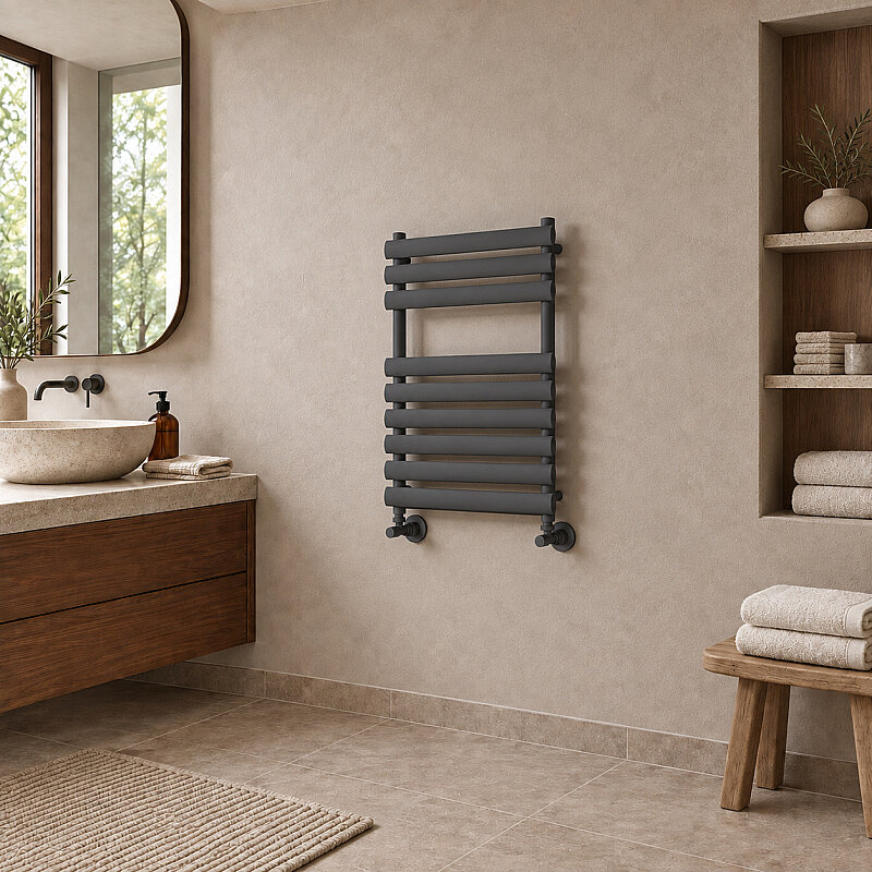 Volga Sèche-serviettes Décoratif 600x800 Anthracite Foncé