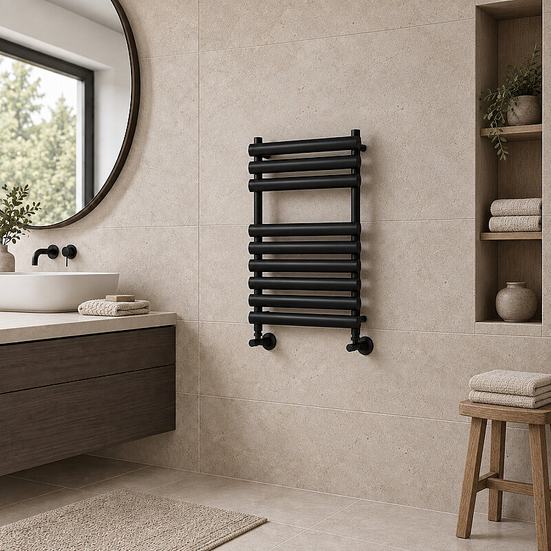 Volga Sèche-serviettes Décoratif 600x800 Noir