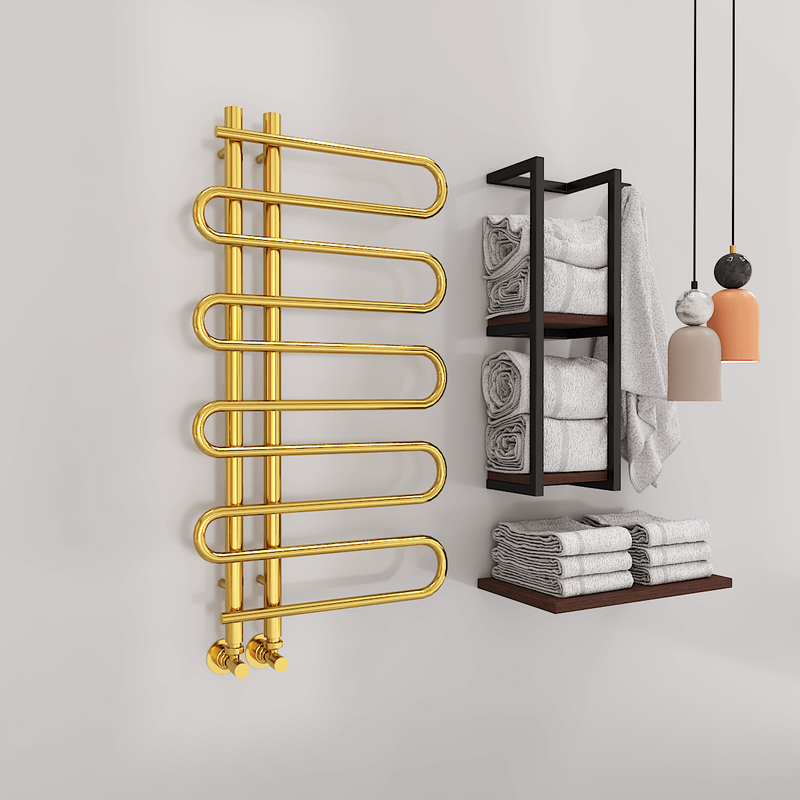 Zante Decorative Towel Rail 500x1000 Gold
