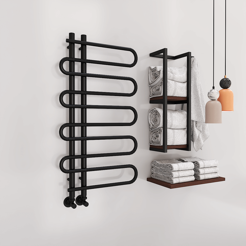 Zante Decorative Towel Rail 500x1000 Black