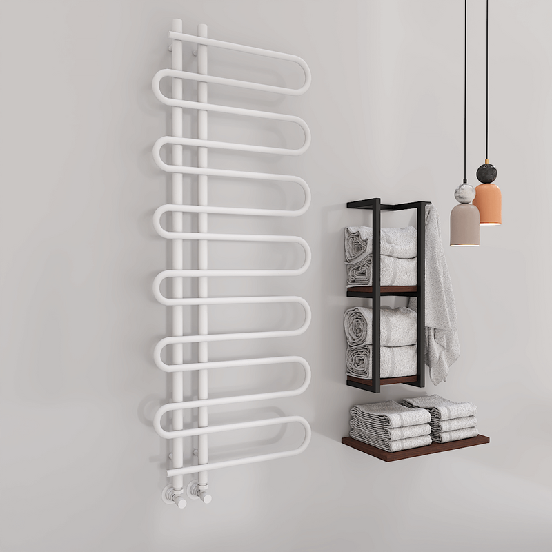 Zante Decorative Towel Rail 600x1400 White