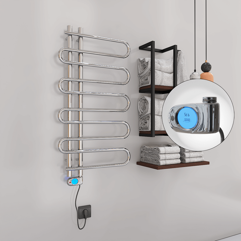 Zante Electric Towel Warmer 200 Watt 500x1000  Chrome (Musa Thermostat)