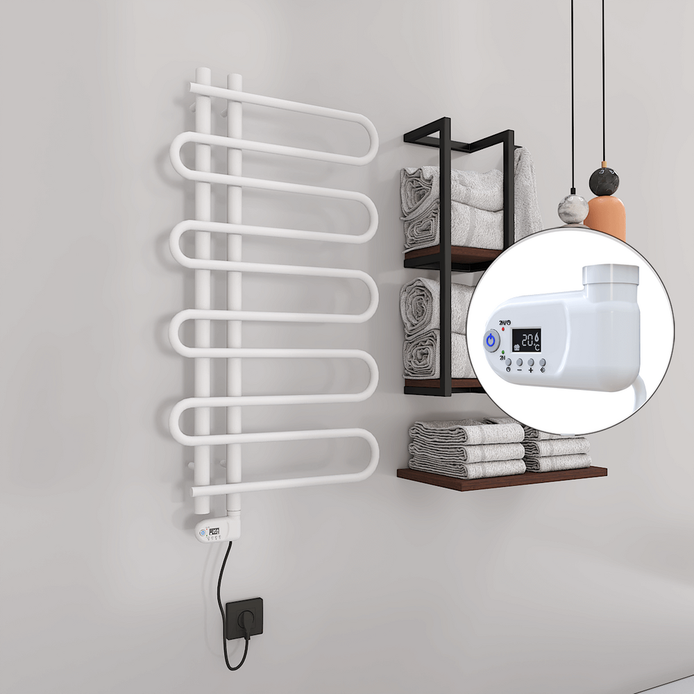 Zante Electric Towel Warmer 300 Watt 500x1000 White (Thesis Thermostat) - 1
