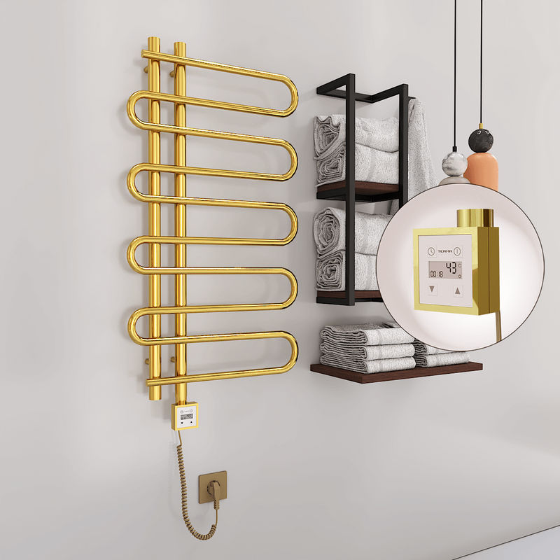 Zante Electric Towel Warmer 500x1000 Gold Ktx3 200 W (Spiral Cable)