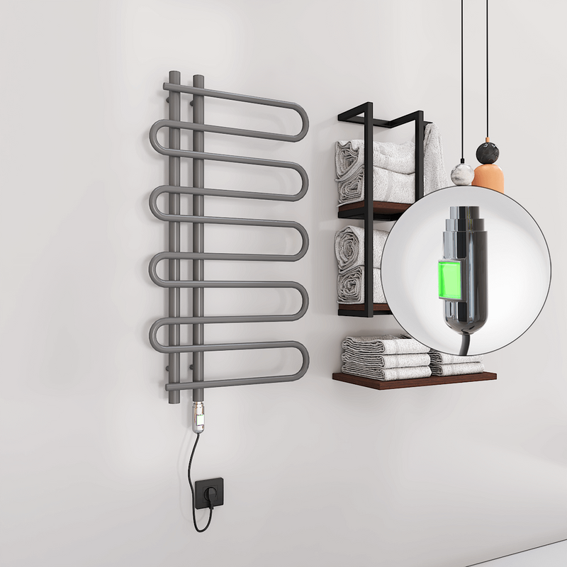 Zante Electric Towel Warmer 500x1000 Anthracite (On/Off) 300 W