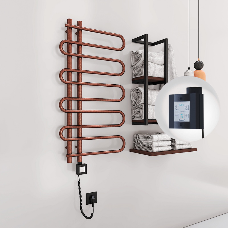 Zante Electric Towel Warmer 500x1000 Antique Copper Ktx4 200 W (Spiral Cable)