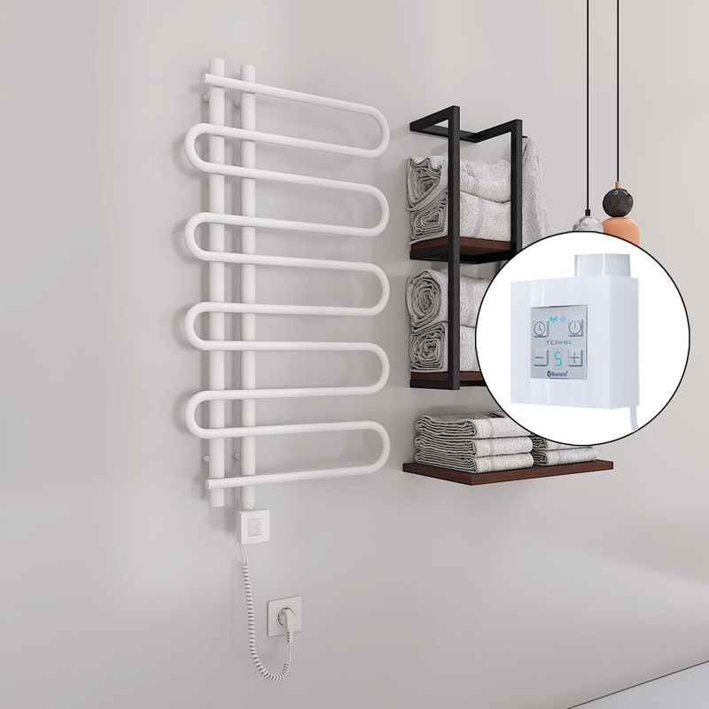 Zante Electric Towel Warmer 500x1000 White Ktx4 300 W (Spiral Cable)