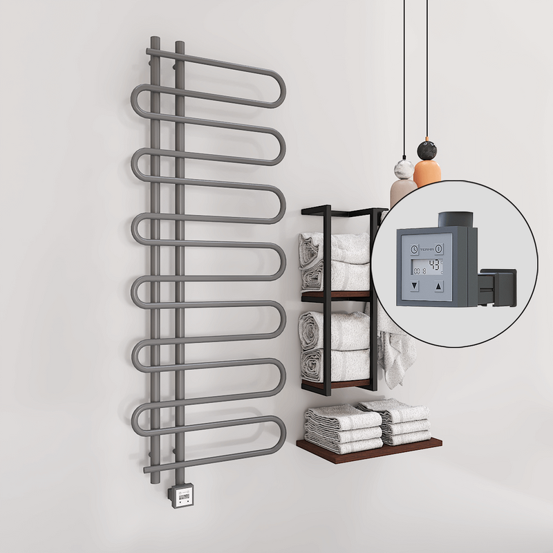 Zante Sèche Serviettes Electrique 600x1400 Anthracite Ktx3 600 Watt