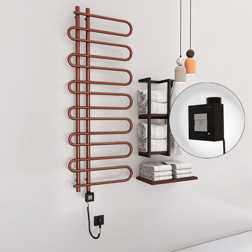 Zante Elektrikli Havlupan 600x1400 Bakır Eskitme (KTX1 Termostat) 300W Spiral Kablolu - 1