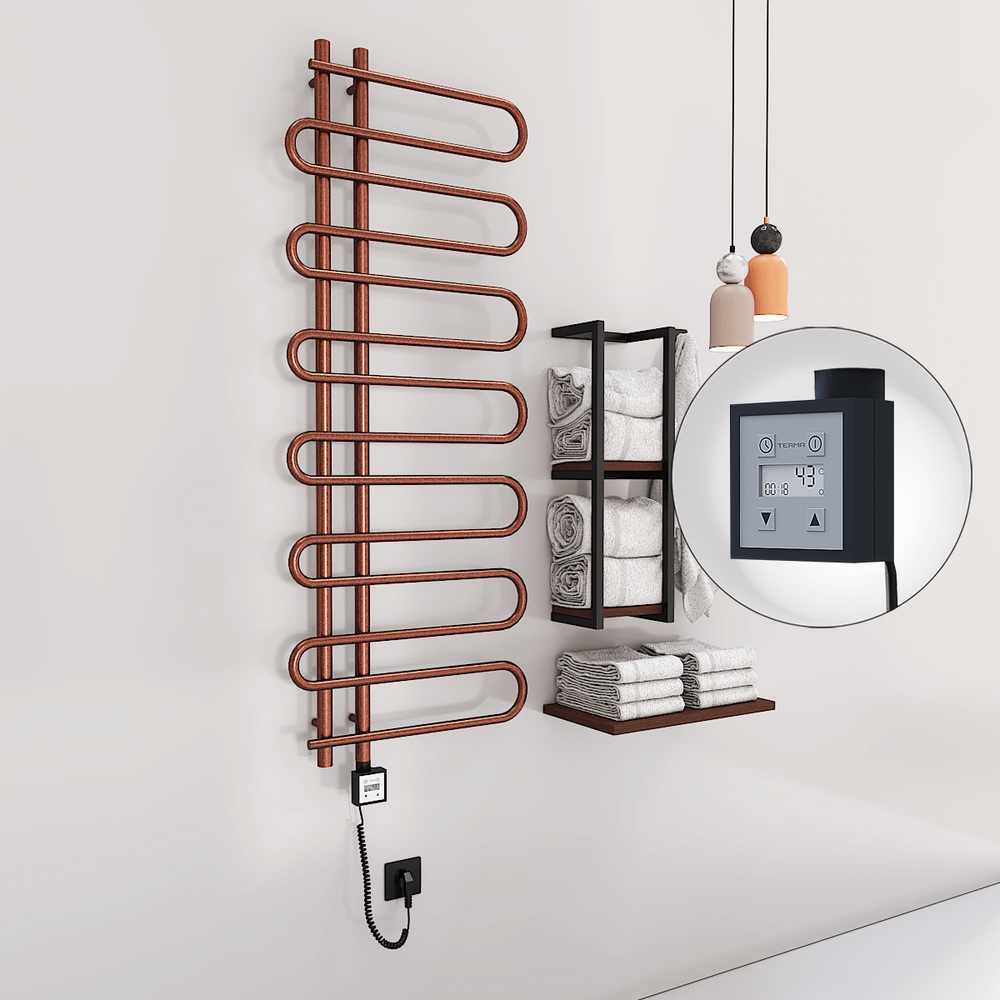 Zante Elektrikli Havlupan 600x1400 Bakır Eskitme (KTX3 Termostat) 300W Spiral Kablolu - 1