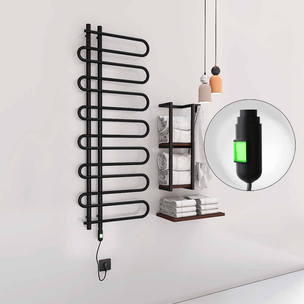 Zante Elektrikli Havlupan 600x1400 Siyah (On/Off Düğmeli) 600W - 1
