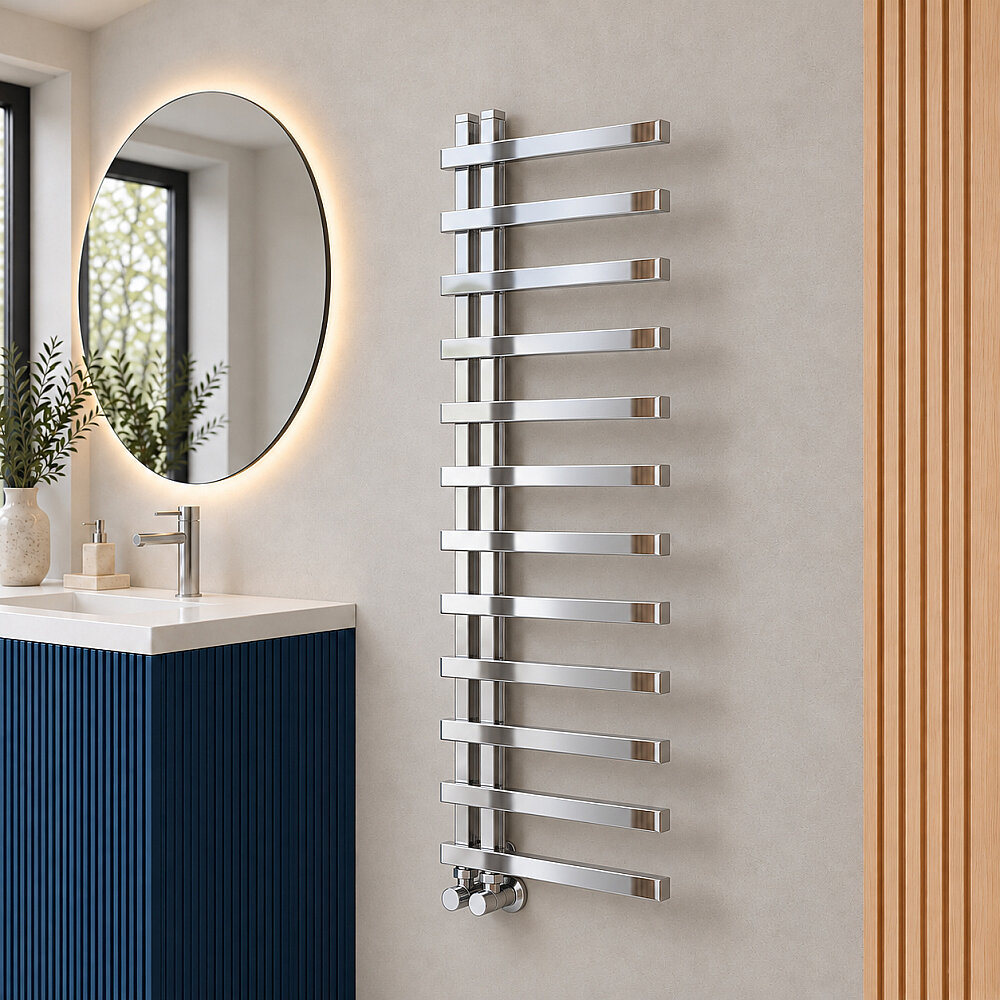 Zap Decorative Towel Rail 500x1800 Chrome - 1