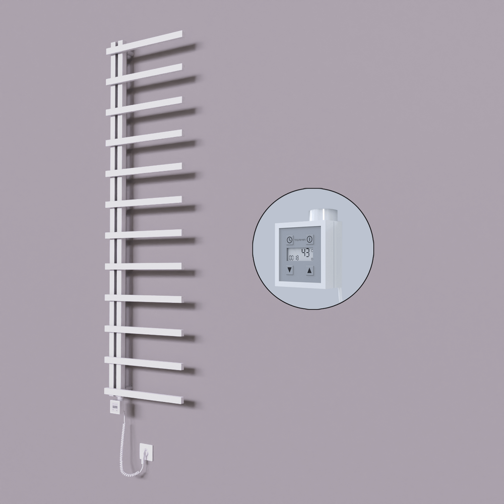 Zap Dekoratif Elektrikli Havlupan 500x1150 Beyaz (KTX3 Termostat) 300W Spiral Kablolu - 1