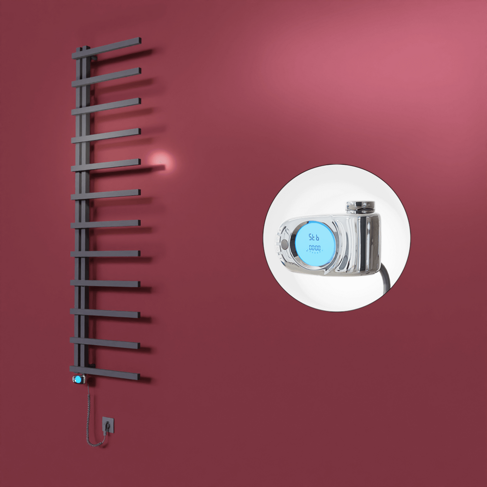 Zap Dekoratif Elektrikli Havlupan 500x1150 Koyu Antrasit (Musa Termostat) 300W - 1