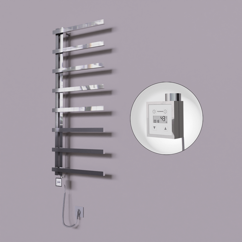 Zap Dekoratif Elektrikli Havlupan 500x1800 Krom (KTX3 Termostat) 300W Spiral Kablolu 