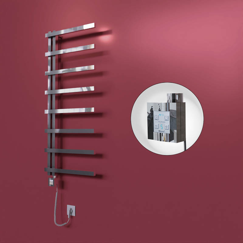 Zap Dekoratif Elektrikli Havlupan 500x1800 Krom (KTX4 Termostat) 300W Spiral Kablolu 