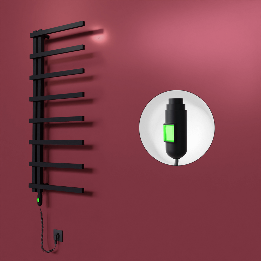 Zap Dekoratif Elektrikli Havlupan 500x1800 Siyah (On/Off Düğmeli) 600W - 1