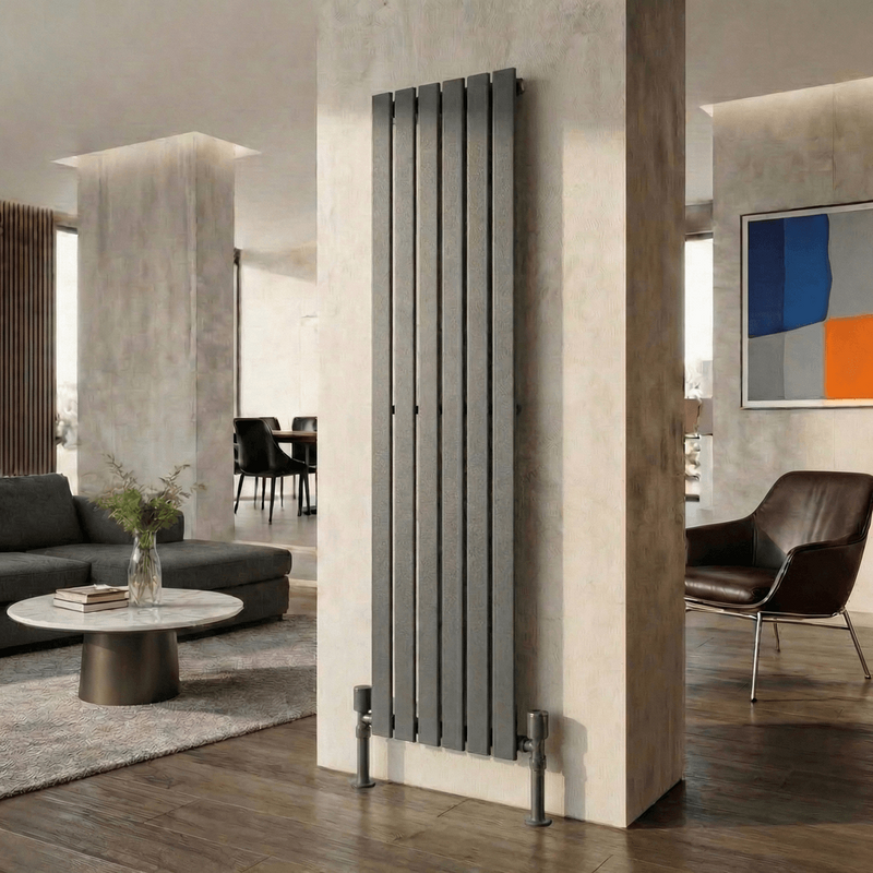 Zen Çelik Dekoratif Radyatör 1800x452 Antrasit