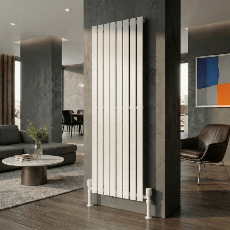 Zen Çelik Dekoratif Radyatör 1800x604 Beyaz